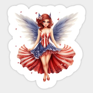 4th of July Fairy #6 Sticker